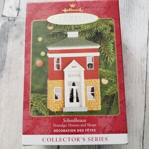 NWT 2000 Schoolhouse, Nostalgic House and Shops #17 Hallmark Keepsake Ornament